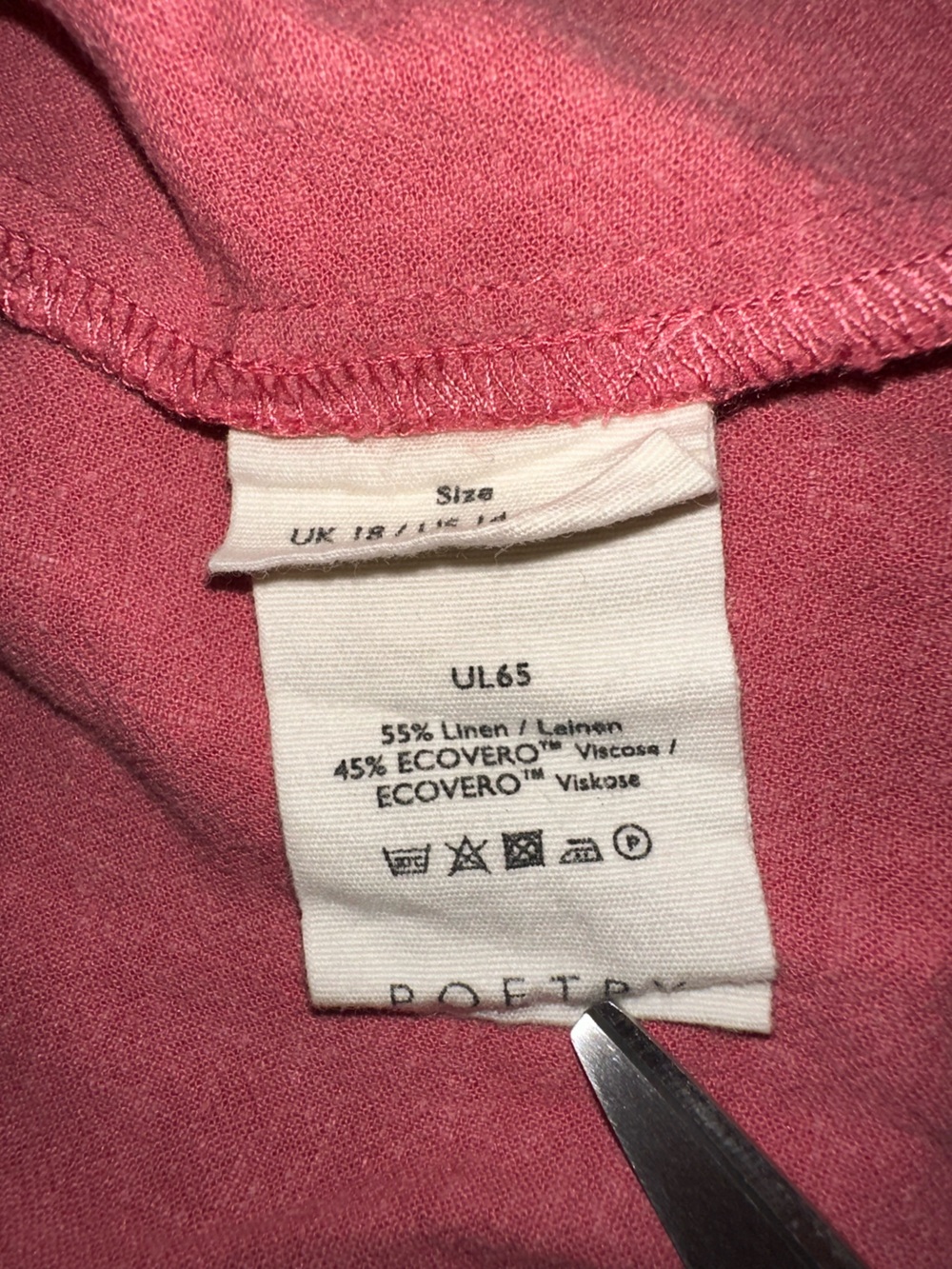 Linen Blend Poetry Funnel Neck Blouse - Picture 5 of 6